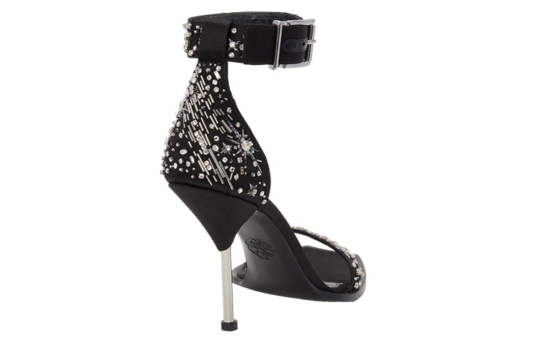 (W) Alexander McQueen Pin Comet 'Black Stiletto Open-Toe Slide' 圖 3