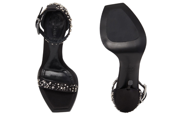 (W) Alexander McQueen Pin Comet 'Black Stiletto Open-Toe Slide' 圖 4