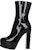 (W) But Ankel Alexander McQueen Platform 'Kulit Hitam Berkilat' 710037WHJU01000