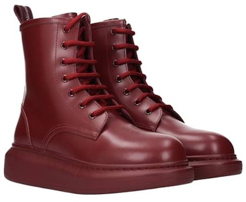 (Women) Alexander McQueen Platform Ankle Boots 'Deep Red' 586394WHX516097 Order (Women) Alexander McQueen Platform Ankle Boots 'Deep Red' 586394WHX516097