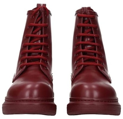 (Women) Alexander McQueen Platform Ankle Boots 'Deep Red' 586394WHX516097 Shop (Women) Alexander McQueen Platform Ankle Boots 'Deep Red' 586394WHX516097