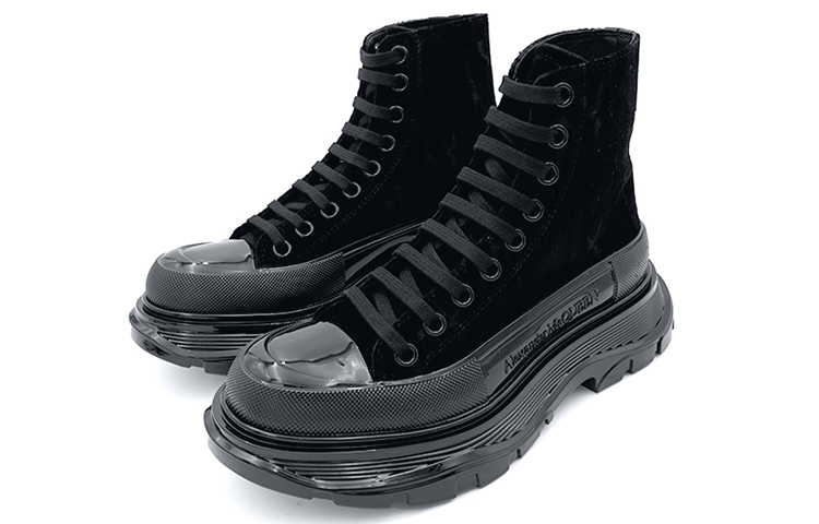 Order (Women) Alexander McQueen Platform Boot 'Black Velvet' 658077W4PY11081