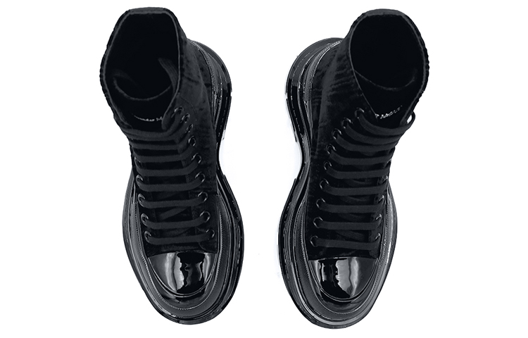 Lookbook (Women) Alexander McQueen Platform Boot 'Black Velvet' 658077W4PY11081