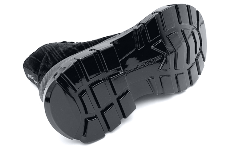 Purchase (Women) Alexander McQueen Platform Boot 'Black Velvet' 658077W4PY11081