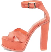 (Women) Alexander McQueen Platform Sandal 'Apricot Satin Orange' 710042W4GP87876 (Women) Alexander McQueen Platform Sandal 'Apricot Satin Orange' 710042W4GP87876