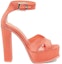 Order (W) Alexander McQueen Sandal Platform 'Apricot Satin Orange' 710042W4GP87876