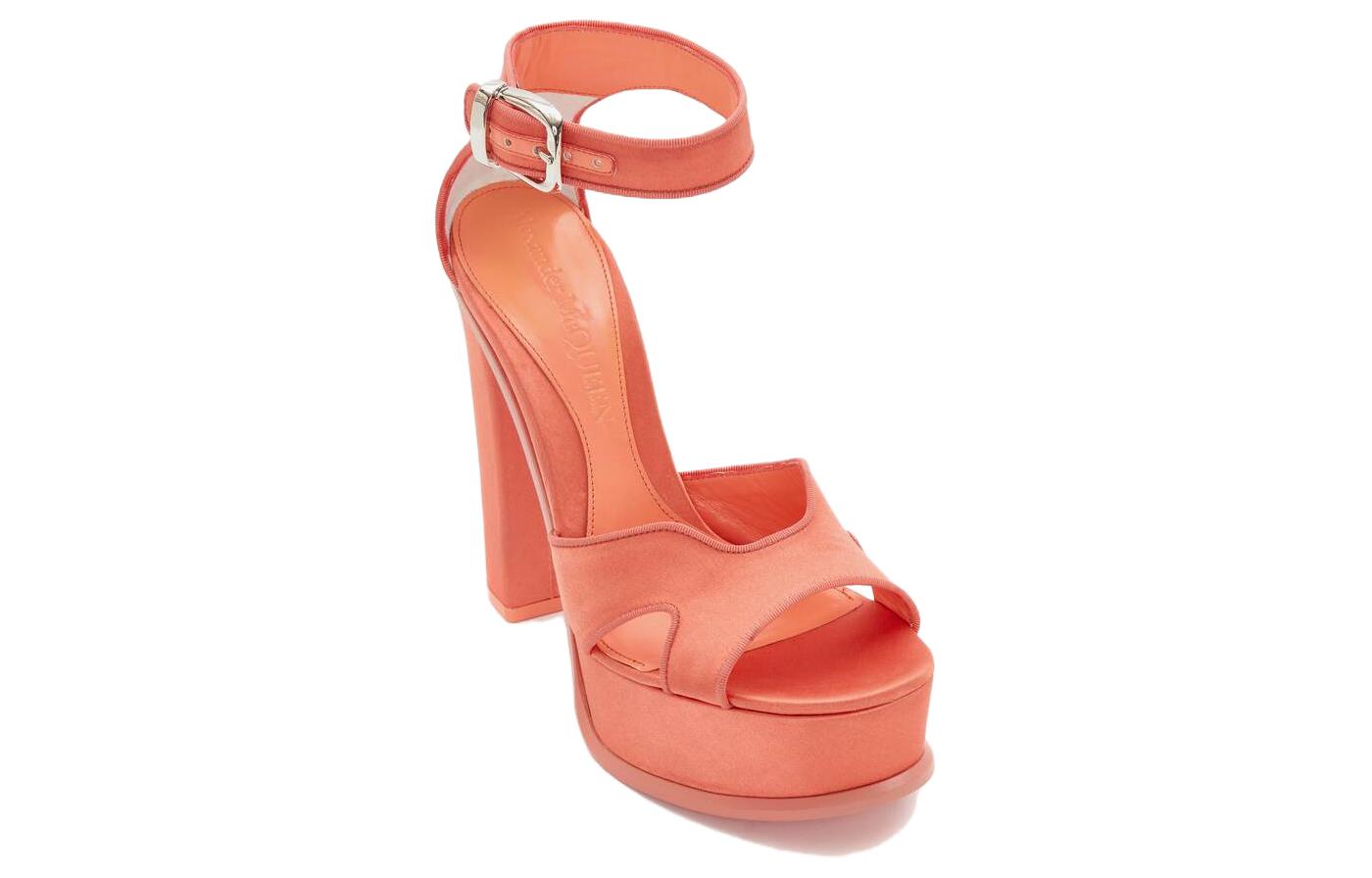 Lookbook (W) Alexander McQueen Sandal Platform 'Apricot Satin Orange' 710042W4GP87876
