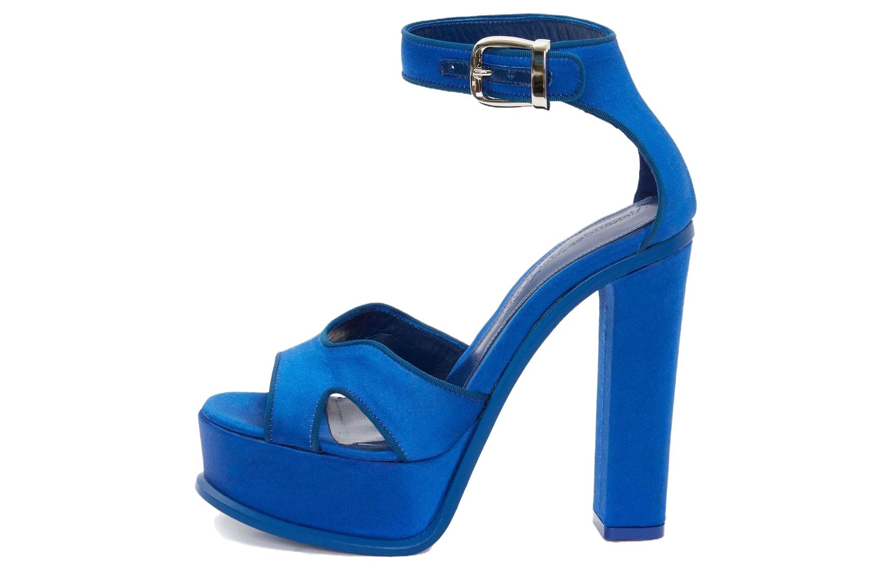 (Women) Alexander McQueen Platform Sandal 'Blue Satin' 710042W4GP84394