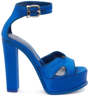 (W) Alexander McQueen Sandal Bertapak 'Satin Biru' 710042W4GP84394 Order (W) Alexander McQueen Sandal Bertapak 'Satin Biru' 710042W4GP84394