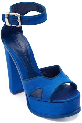 (W) Alexander McQueen Sandal Bertapak 'Satin Biru' 710042W4GP84394 Lookbook (W) Alexander McQueen Sandal Bertapak 'Satin Biru' 710042W4GP84394