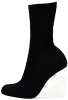(Women) Alexander McQueen Platform Slip-On Bootie 'Black Fabric' 745214W4WH01000 (Women) Alexander McQueen Platform Slip-On Bootie 'Black Fabric' 745214W4WH01000