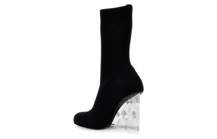 Lookbook (W) Alexander McQueen Plattform Slip-On Stiefelette ''Schwarzer Stoff'' 745214W4WH01000