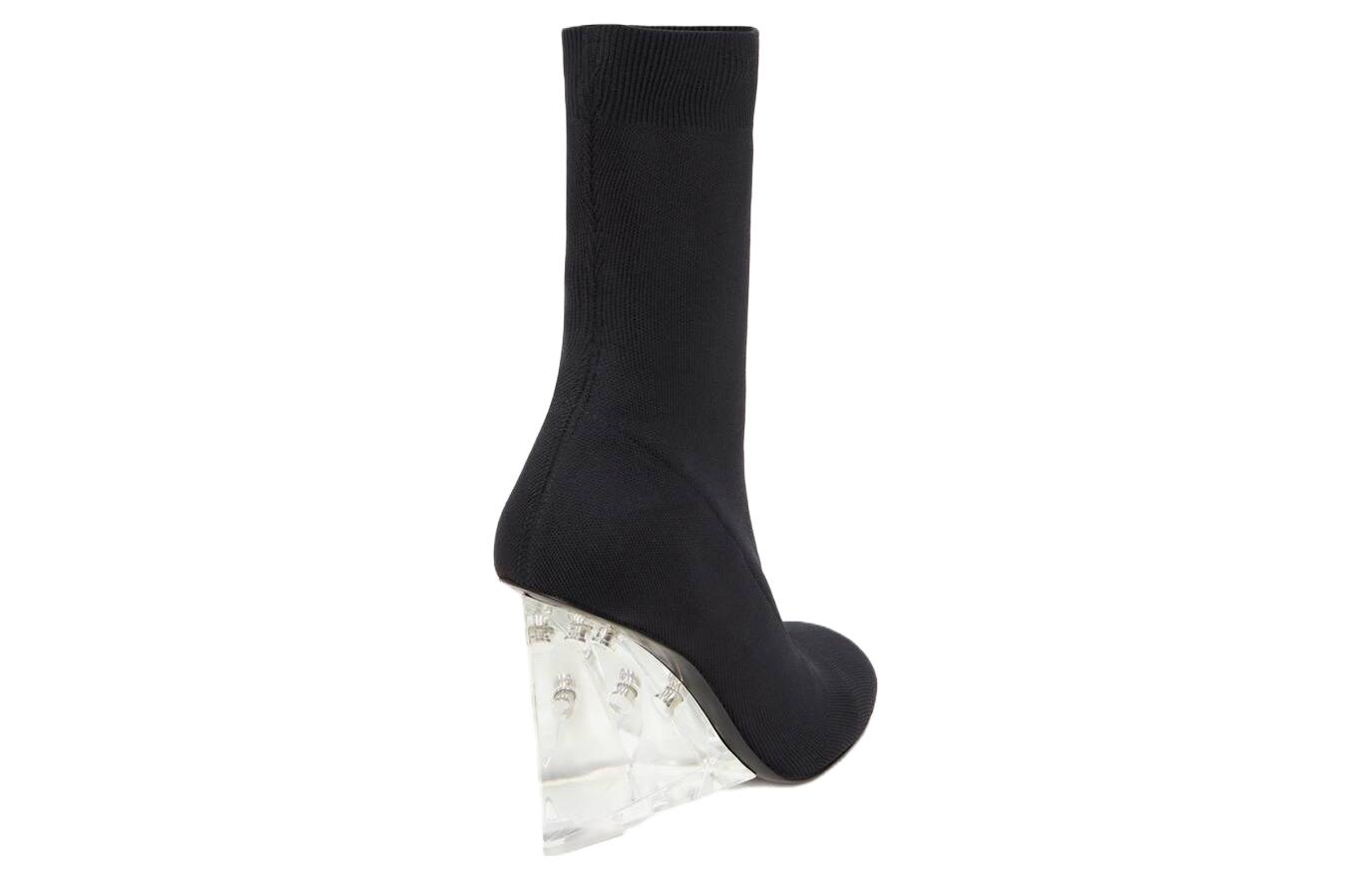 Shop (W) Alexander McQueen Plattform Slip-On Stiefelette ''Schwarzer Stoff'' 745214W4WH01000