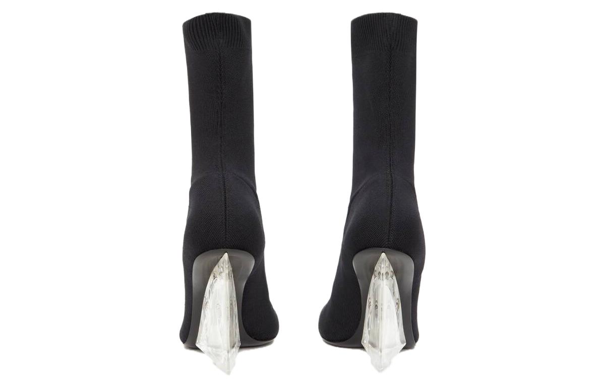 Purchase (W) Alexander McQueen Plattform Slip-On Stiefelette ''Schwarzer Stoff'' 745214W4WH01000
