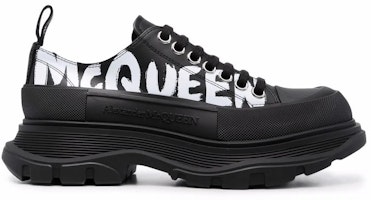 (Women) Alexander McQueen Platform Sneaker 'Black Logo Graffiti' 679530WIABD (Women) Alexander McQueen Platform Sneaker 'Black Logo Graffiti' 679530WIABD