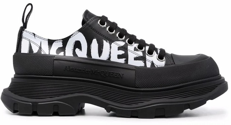 (Women) Alexander McQueen Platform Sneaker 'Black Logo Graffiti' 679530WIABD Buy (Women) Alexander McQueen Platform Sneaker 'Black Logo Graffiti' 679530WIABD