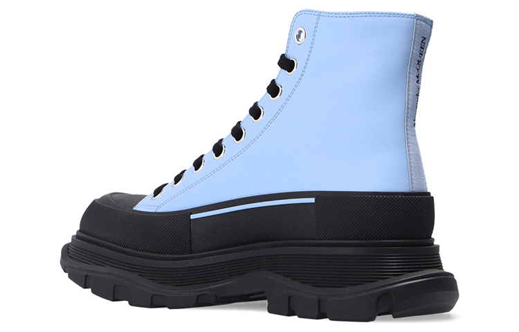 Lookbook Alexander McQueen亞歷山大麥昆 皮革 厚底鞋 女款 藍黑色