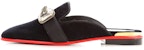 (W) Alexander McQueen Kasut Tumit Runcing Satin Ribbon Mule 'Hitam' 611725W4KM71088