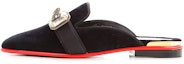 Buy (W) Alexander McQueen Kasut Tumit Runcing Satin Ribbon Mule 'Hitam' 611725W4KM71088