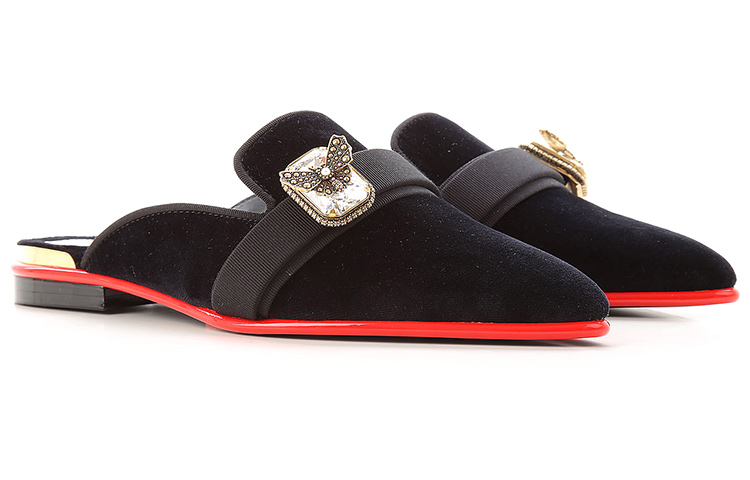 Order (W) Alexander McQueen Mula de Satén con Punta y Lazo 'Negro' 611725W4KM71088