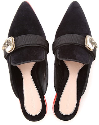 (W) Alexander McQueen Kasut Tumit Runcing Satin Ribbon Mule 'Hitam' 611725W4KM71088 Lookbook (W) Alexander McQueen Kasut Tumit Runcing Satin Ribbon Mule 'Hitam' 611725W4KM71088