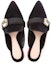 Lookbook (W) Alexander McQueen Kasut Tumit Runcing Satin Ribbon Mule 'Hitam' 611725W4KM71088