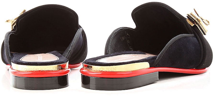(W) Alexander McQueen Kasut Tumit Runcing Satin Ribbon Mule 'Hitam' 611725W4KM71088 Shop (W) Alexander McQueen Kasut Tumit Runcing Satin Ribbon Mule 'Hitam' 611725W4KM71088