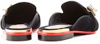 Shop (W) Alexander McQueen Kasut Tumit Runcing Satin Ribbon Mule 'Hitam' 611725W4KM71088