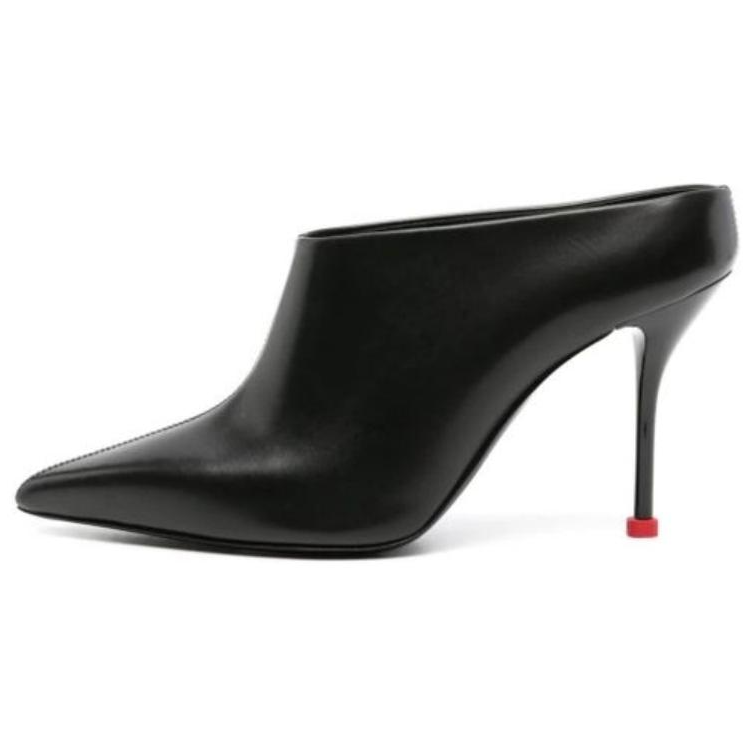 (Women) Alexander McQueen Pointed Toe Slingback Slipper 9cm 'Black' 789440WIFD11037