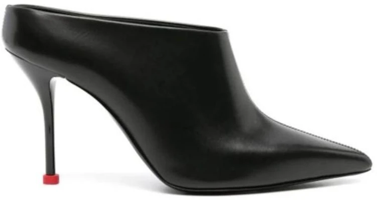 (W) Alexander McQueen Tumit Runcing Slingback Slipper 9cm 'Hitam' 789440WIFD11037 Order (W) Alexander McQueen Tumit Runcing Slingback Slipper 9cm 'Hitam' 789440WIFD11037