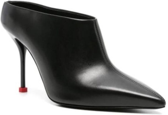 (W) Alexander McQueen Tumit Runcing Slingback Slipper 9cm 'Hitam' 789440WIFD11037 Lookbook (W) Alexander McQueen Tumit Runcing Slingback Slipper 9cm 'Hitam' 789440WIFD11037