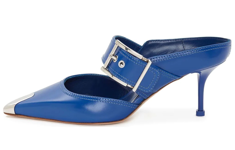 (Women) Alexander McQueen Pump 'Blue Buckle Punk' 709993WHSWD4394
