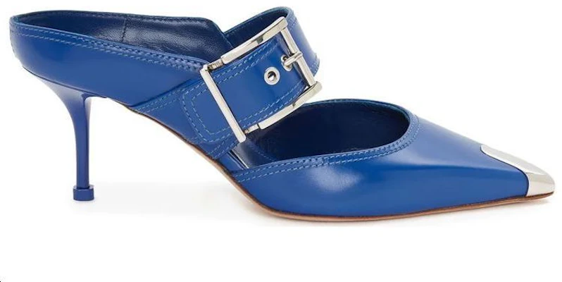 (W) Alexander McQueen 'Blue Buckle Punk' Pam memakai Tumit Biru. 709993WHSWD4394 Order (W) Alexander McQueen 'Blue Buckle Punk' Pam memakai Tumit Biru. 709993WHSWD4394