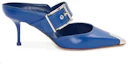 Order (W) Alexander McQueen 'Blue Buckle Punk' Pam memakai Tumit Biru. 709993WHSWD4394