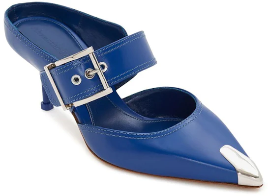 (W) Alexander McQueen 'Blue Buckle Punk' Pam memakai Tumit Biru. 709993WHSWD4394 Lookbook (W) Alexander McQueen 'Blue Buckle Punk' Pam memakai Tumit Biru. 709993WHSWD4394