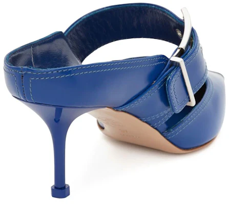 (W) Alexander McQueen 'Blue Buckle Punk' Pam memakai Tumit Biru. 709993WHSWD4394 Purchase (W) Alexander McQueen 'Blue Buckle Punk' Pam memakai Tumit Biru. 709993WHSWD4394