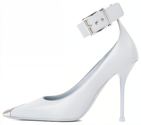 (Women) Alexander McQueen Pump 'Punk Stud Buckle Stiletto White' 709994WHSWD4559 Buy (Women) Alexander McQueen Pump 'Punk Stud Buckle Stiletto White' 709994WHSWD4559
