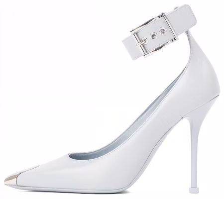 (W) Alexander McQueen Pam 'Punk Stud Buckle Stiletto Putih' 709994WHSWD4559 Buy (W) Alexander McQueen Pam 'Punk Stud Buckle Stiletto Putih' 709994WHSWD4559