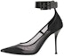 Buy (W) Alexander McQueen Pump Hitam 'Punk Mesh Pointed Stiletto' 744476W4AB21000
