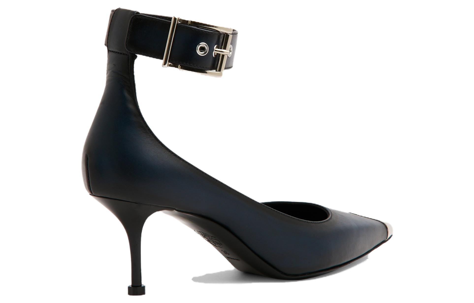 Shop (Women) Alexander McQueen Punk 'Coal Grey Leather' 709995WHU321162