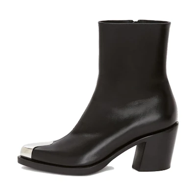 (W) Alexander McQueen Punk Boot 'Black Silver'