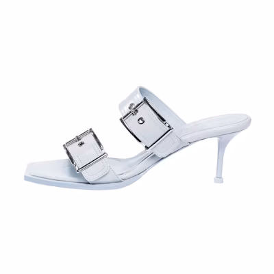 (W) Alexander McQueen Punk Buckle 'Grey Leather'
