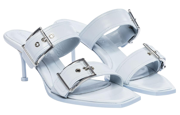 Order (Women) Alexander McQueen Punk Buckle 'Grey Leather' 709991WHSWD4559