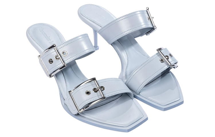 Lookbook (Women) Alexander McQueen Punk Buckle 'Grey Leather' 709991WHSWD4559