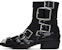 (W) Alexander McQueen Punk Buckle Boots 'Hitam Perak' 718853WHJUM1081