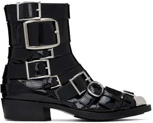(Women) Alexander McQueen Punk Buckle Boots 'Black Silver' 718853WHJUM1081 Order (Women) Alexander McQueen Punk Buckle Boots 'Black Silver' 718853WHJUM1081