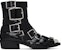 (W) Alexander McQueen Punk Buckle Boots 'Hitam Perak' 718853WHJUM1081