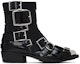 Order (W) Alexander McQueen Punk Buckle Boots 'Hitam Perak' 718853WHJUM1081