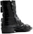 (W) Alexander McQueen Punk Buckle Boots 'Hitam Perak' 718853WHJUM1081