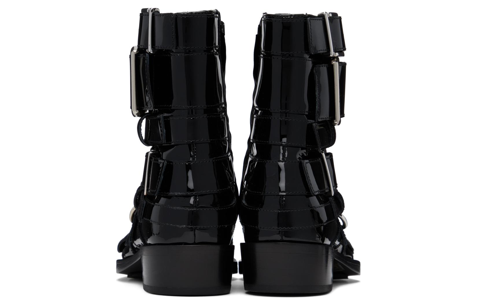 Purchase (Women) Alexander McQueen Punk Buckle Boots 'Black Silver' 718853WHJUM1081